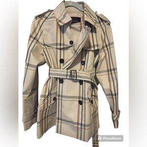 Coach- NWOT Plaid Trench Coat